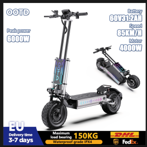 Europe Warehouse Cool Dual Motor T90 Electric Scooter 60V31.2AH Lithium Battery High Power 2100W *2 High Range High Speed