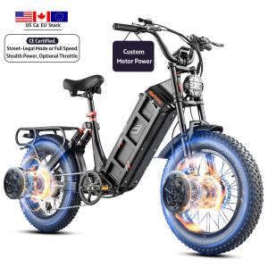 Juliet E-Bike Electric Bicycle 1000W Powerful Motor 48/52V60AH Battery Long Range Electric Bike 20x4.0" Fat Tire Cargo