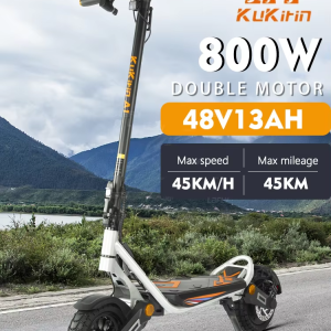 Kukirin A1 Adult Electric Scooter 800W Motor 48V 13Ah Battery Foldable Electric Scooter 10 Inch Vacuum Tires Electric Scooter