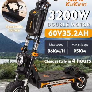 Original KuKirin G4 Max Off-Road Electric Scooter Removable battery Motor 60V 95km Max Range 86km/h Speed foldable Kick EScooter
